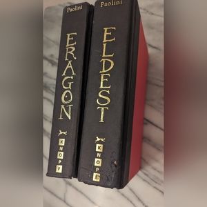 Books from the Eragon Trilogy, Book 1&2.